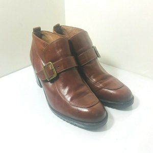 Da Vinci LSG Women Brown Leather Buckle Ankle Shoe